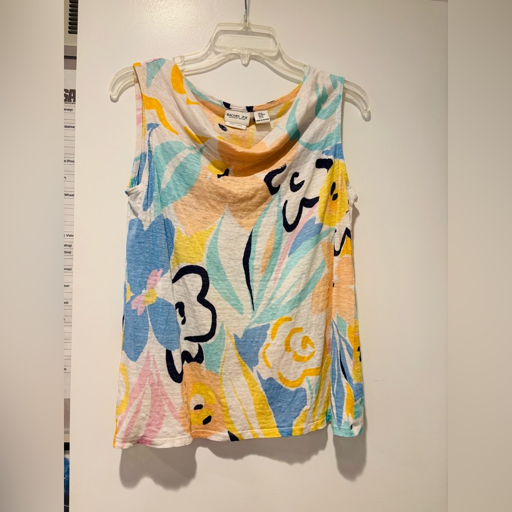 RACHEL ZOE Women's Multicolor Floral Tank Top, Size Medium